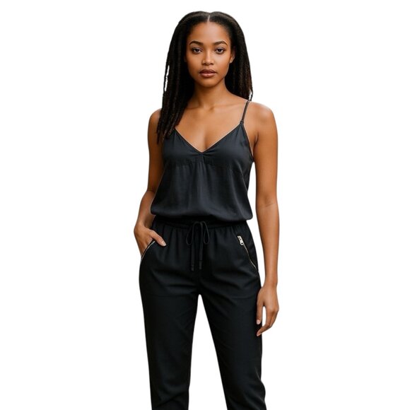 Only 4 Stylish Girls by‎ PATRIZIA PEPE Spaghetti Strap Straight Leg Jumpsuit - Picture 1 of 12